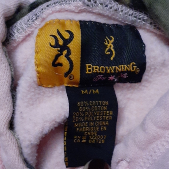 Pink Browning (real tree) hoodie sz M - Picture 2 of 2